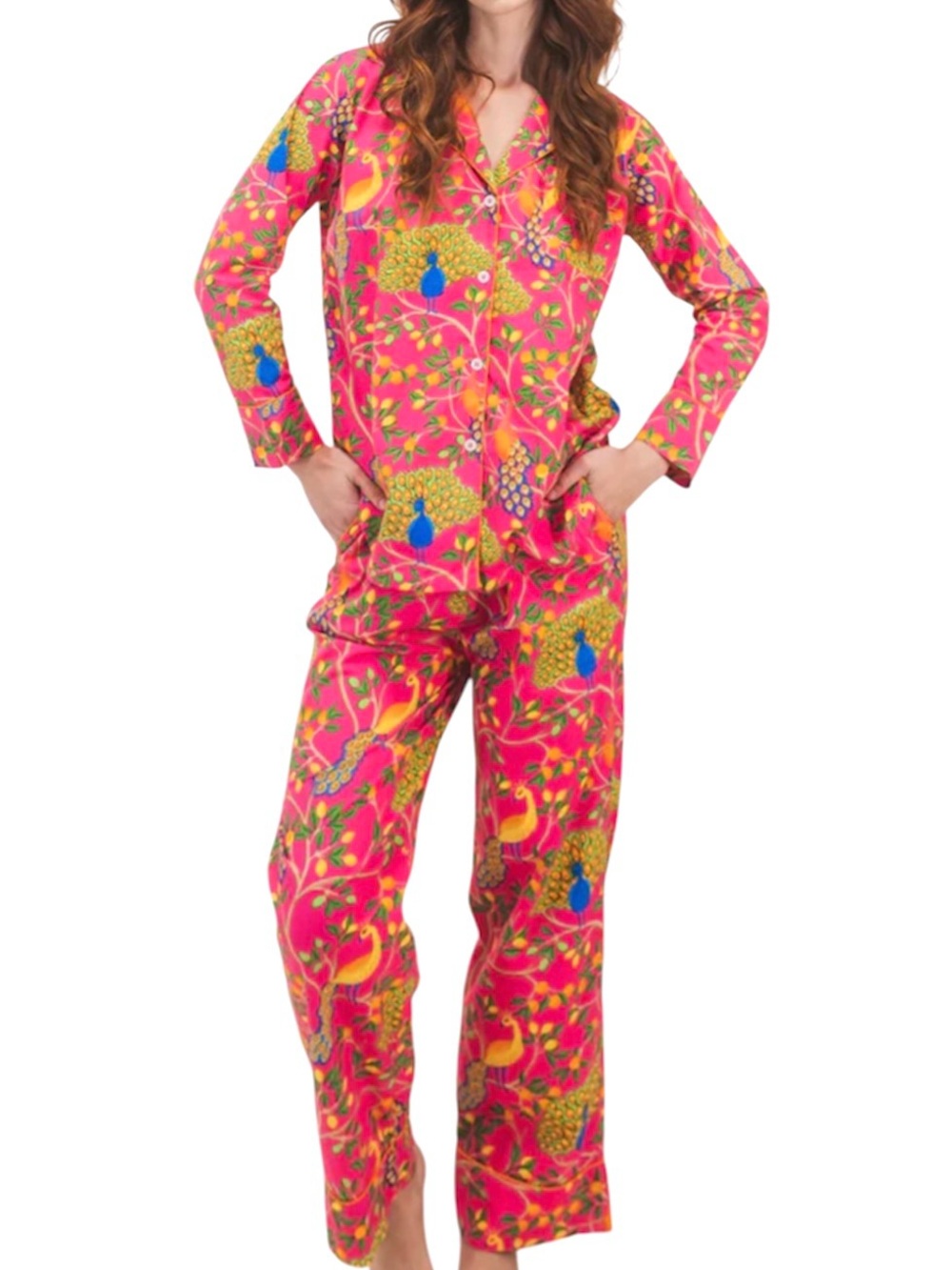 Denise Rae Fearless Peacock PJ Set S